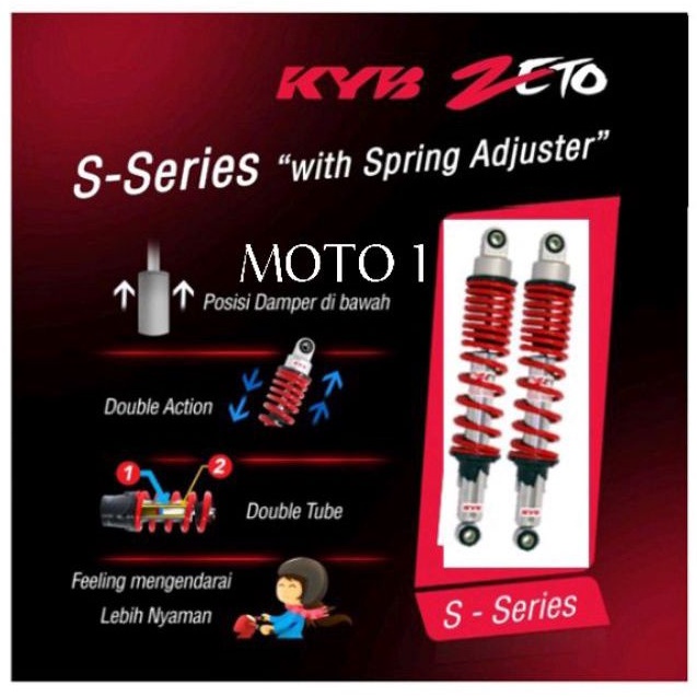 SHOCKBREAKER KYB-ZETO - ZT5050 S SERIES 350 EMPUK (supra x, supra x125)