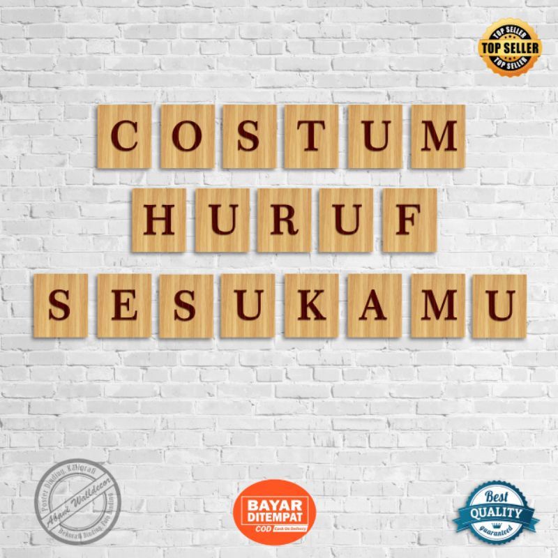 Abani Shop Hiasan Dinding Huruf Dekorasi Dinding Huruf Stiker Dinding Custom Kata-Kata