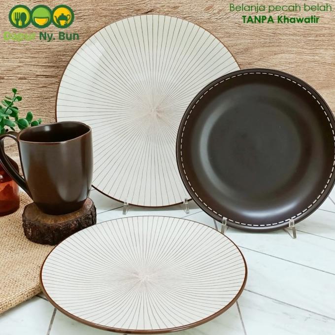 

Single Dinner Set Cinnamon Ceramic / Tableware Import Premium CUCI GUDANG