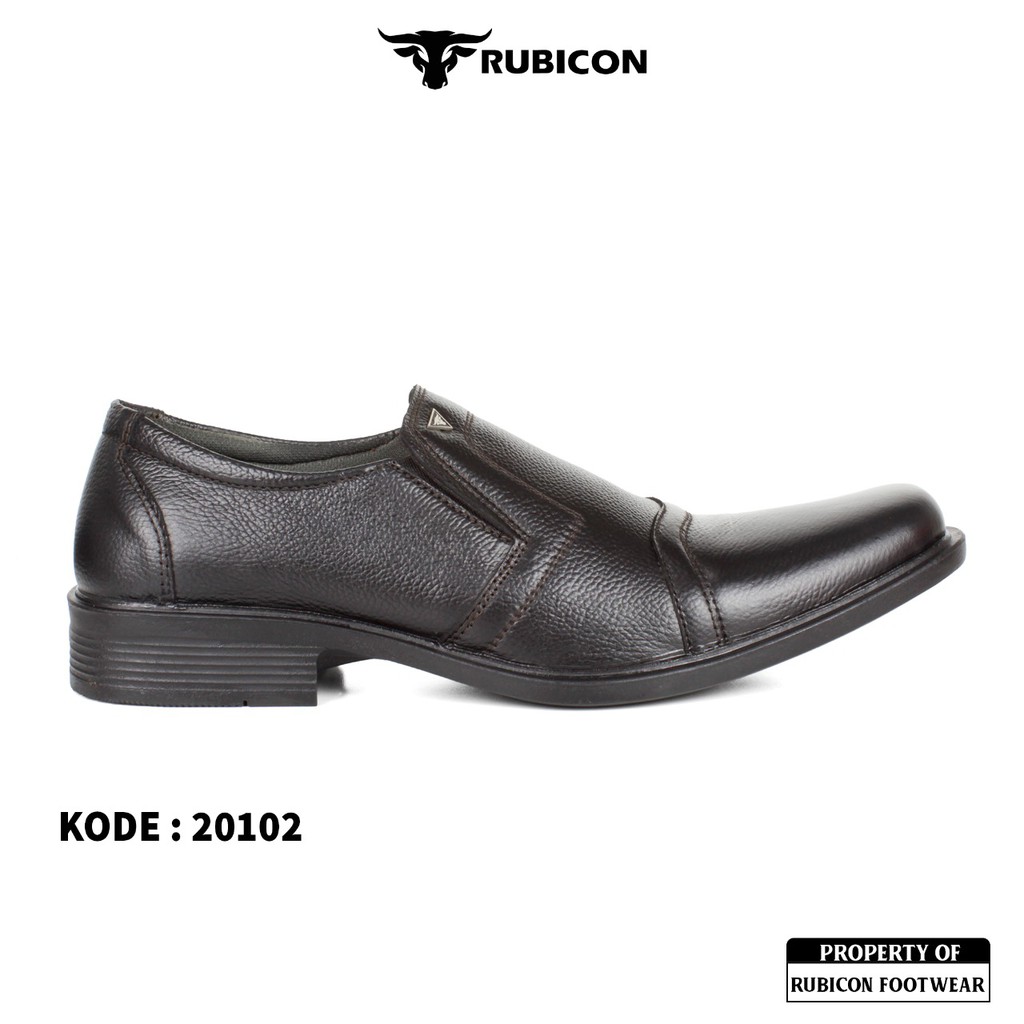 SEPATU PANTOFEL PRIA RUBICON SLIP ON SEPATU FORMAL KERJA KANTORAN KULIT ASLI HARGA TERJANGKAU 39-43