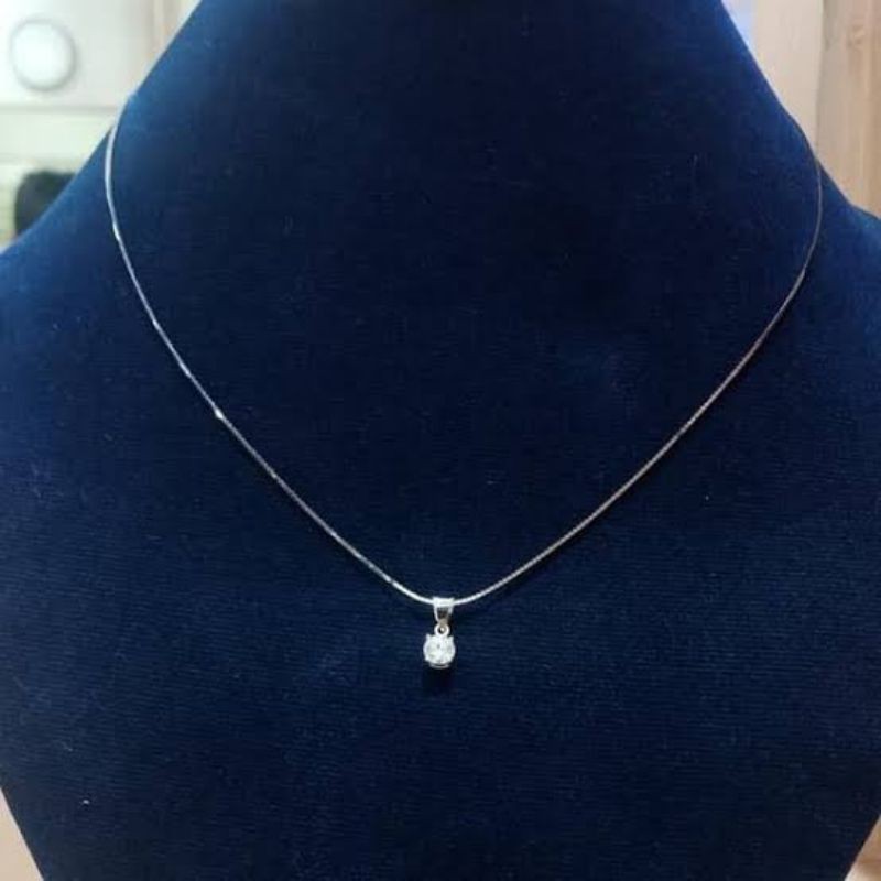 kalung emas putih 750 liontin