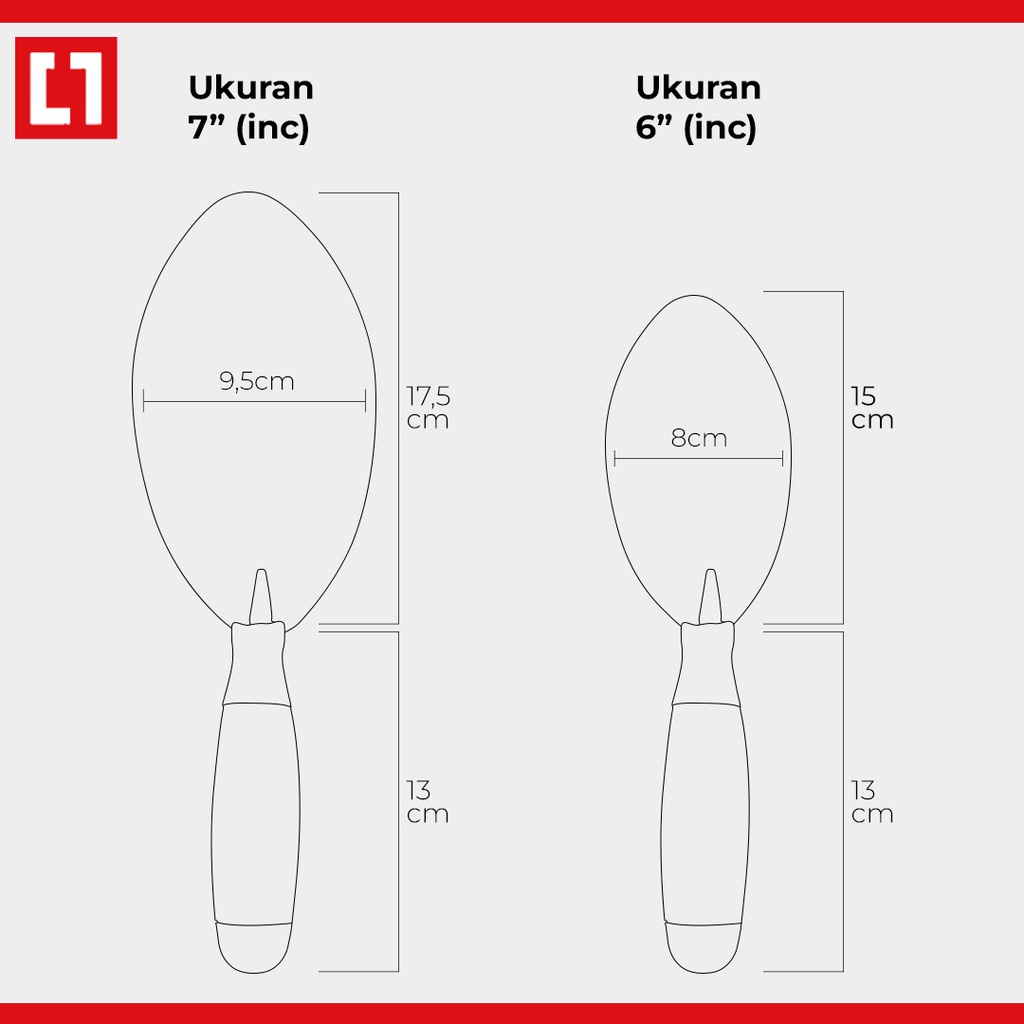 Sendok Semen Gagang Kayu Bulat Lancip 6&quot; 7&quot; - Weldom