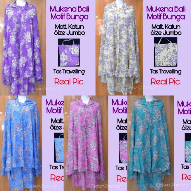 Mukena Bali Jumbo Terbaru / Mukena Katun Bunga *COD^