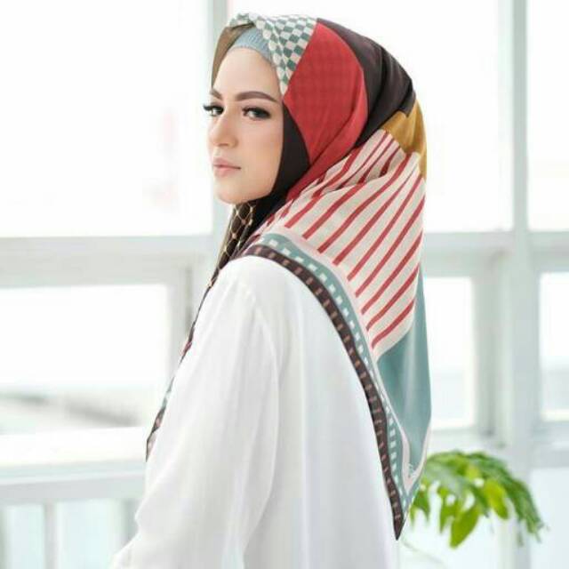 My lady agatha hijab voal printed scarf by my lady hijab