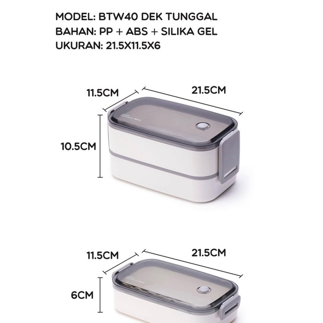 Lunch box / Box makan + sendok garpu