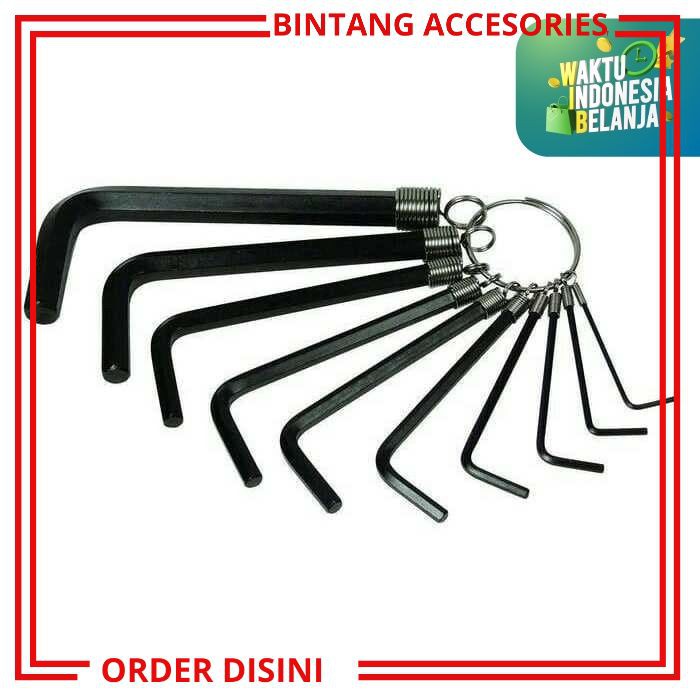 W519 PERALATAN BENGKEL KUNCI L SATU SET KUNCI KUNCI MOTOR KUNCI SET