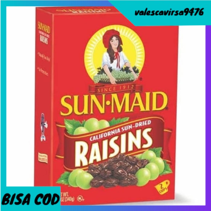 

⭐BISA COD⭐ Sunmaid Raisin California / Raisins Kismis California 250gr