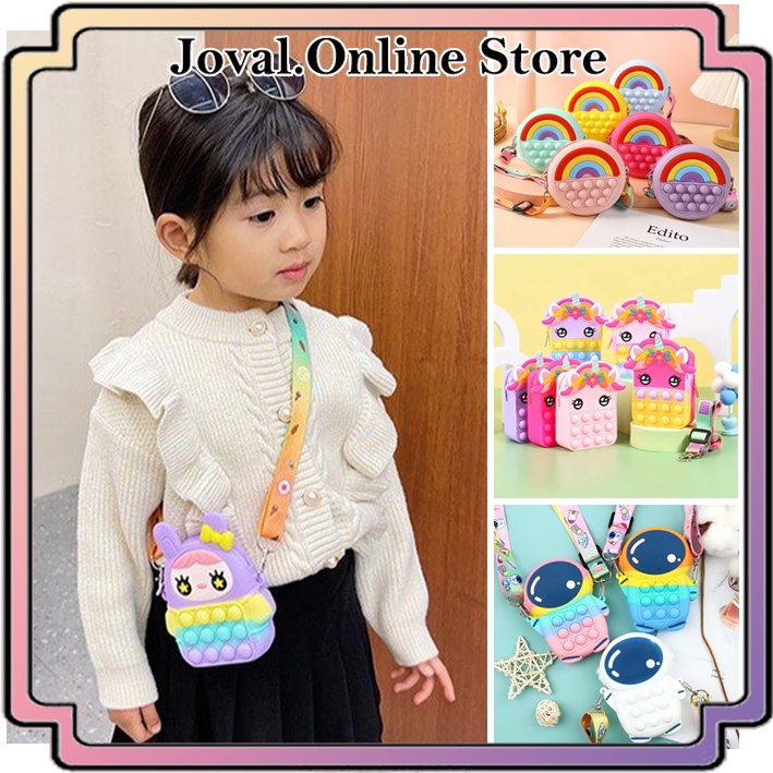 TAS SELEMPANG ANAK POP IT JELLY / SLING BAG ANAK / TAS ANAK