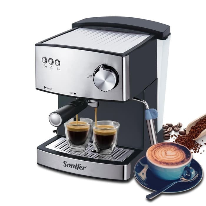 Sonifer SF-3528 Mesin Kopi Espresso dan Cappuccino Sonifer Kapasitas 1.6 Liter