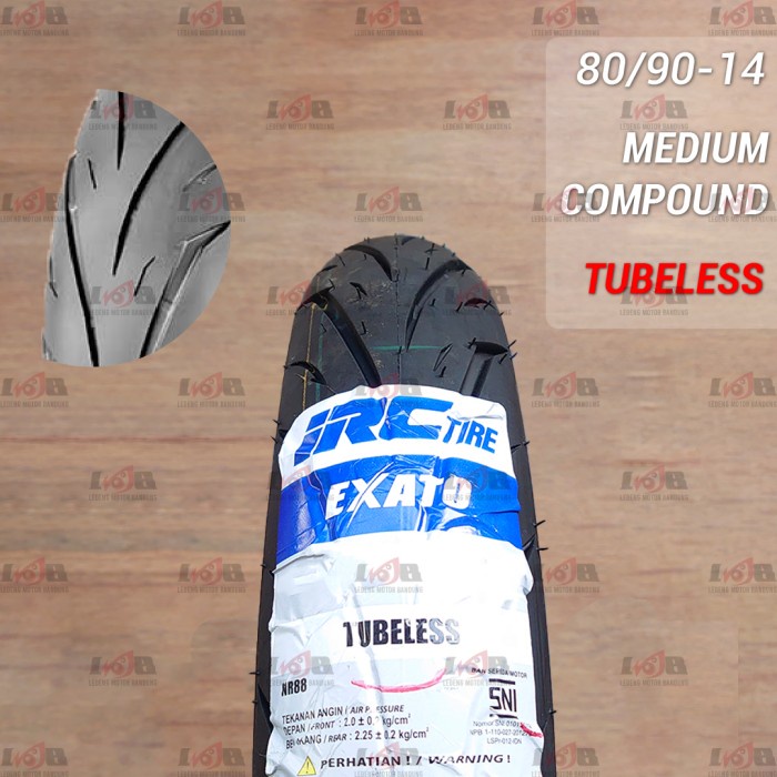 IRC Original Exato NR88 70 80 90 100 110 120 Ring 13 14 Ban Luar Tubeless