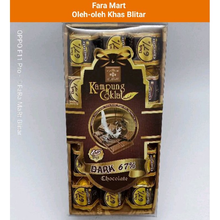 

Coklat Dark Chocolate 67% ASLI KAMPUNG COKLAT BLITAR isi 15 biji