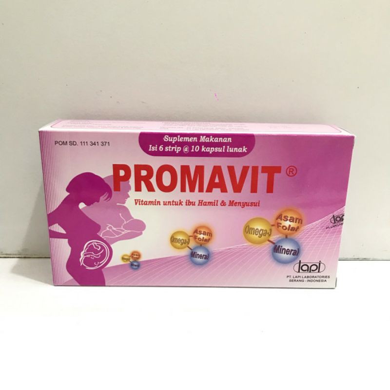 PROMAVIT Kapsul Multivitamin untuk membantu mencukupi kebutuhan asupan Ibu Hamil selama  kehamilan