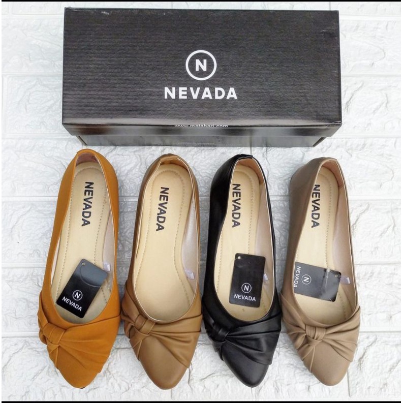 SIAP KIRIM CUCI GUDANG BRAND MATAHARI | Sepatu Kerja Wanita Nevada Matahari| Flatshoes Nevada (F03)