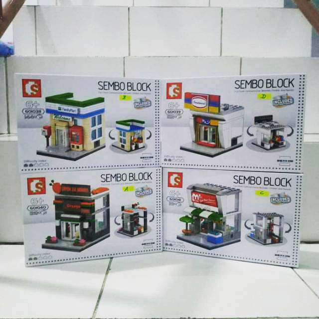 Lego Block Sembo Model Kios