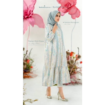 READY STOCK FLORIAN SHIRT DRESS XANADU BUTTONSCARVES X RIAMIRANDA