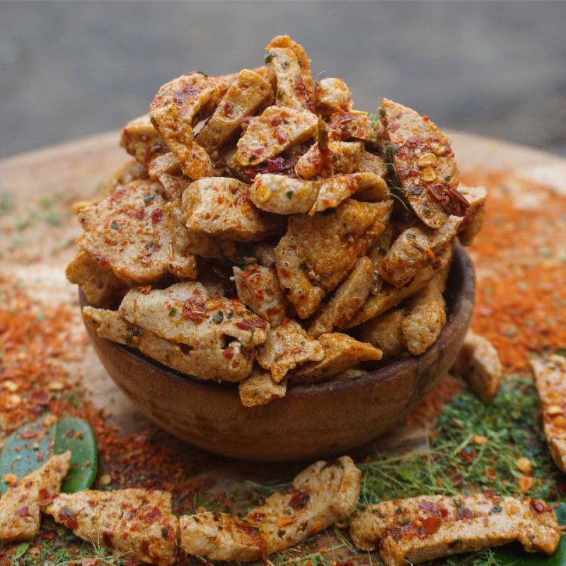 Basreng baco stik Bumbu Basah Daun jeruk Basreng Murah Enak Mantap Super Jawara pedas 100 gram-4