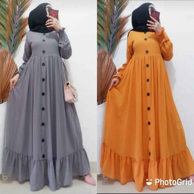 JAYA.Co Gamis Alesha (LD 106cm) Bahan Moscrepe