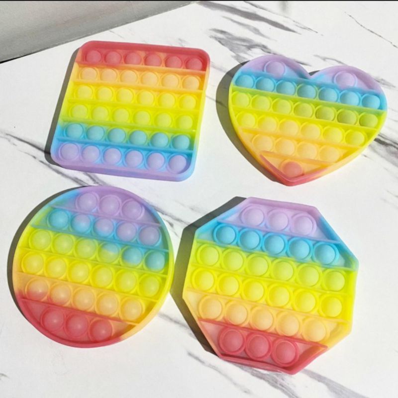 POP IT GLOW IN THE DARK JELLY/ rainbow its tik tok viral bubble fidget