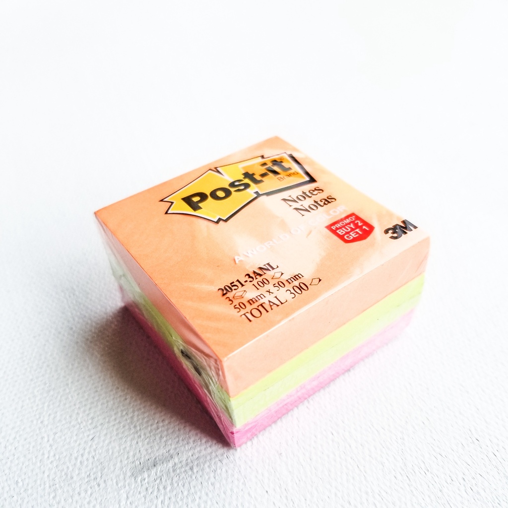 Post-it Sticky Notes 2051-3ANL (50mmx50mm)-Orange
