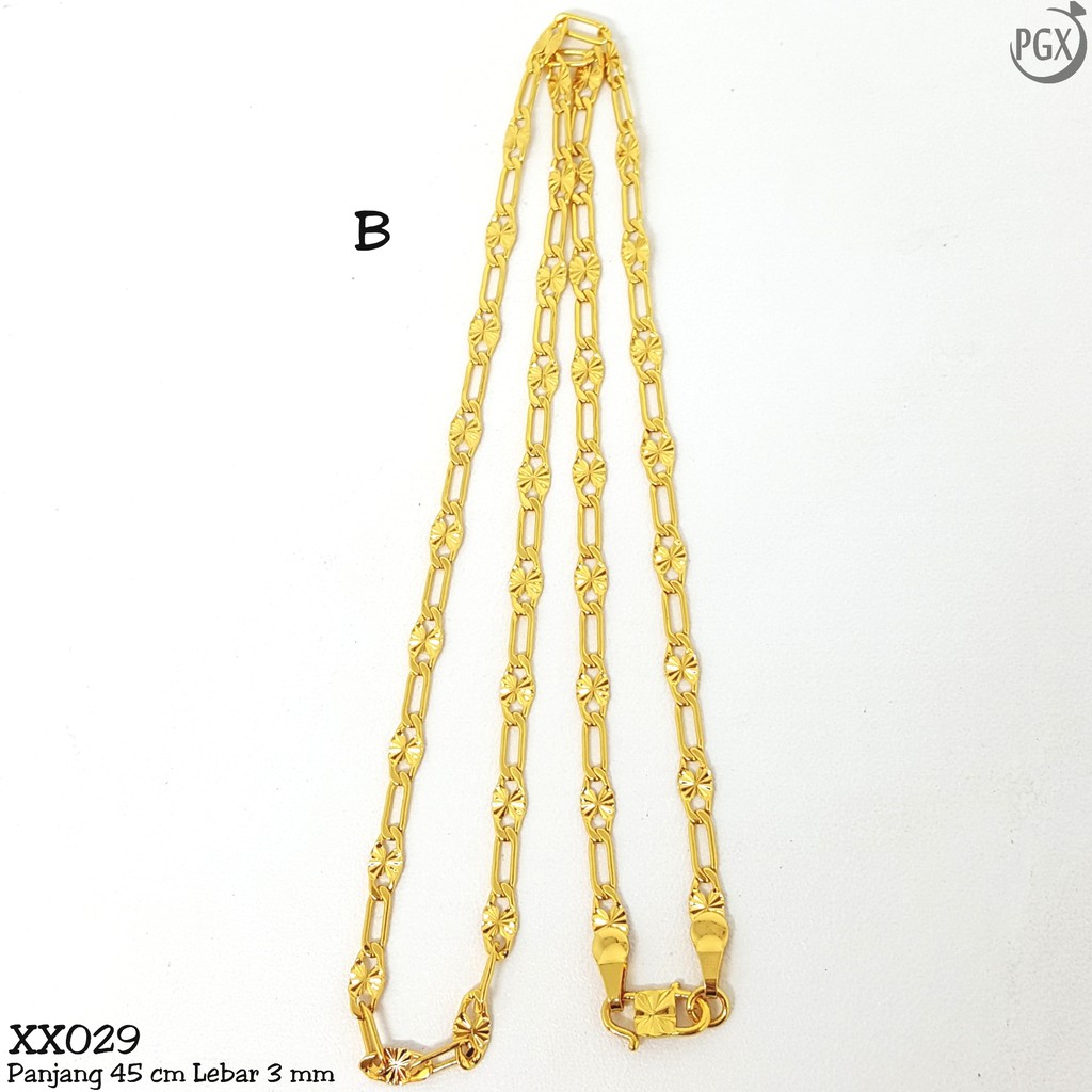 PGX Kalung Pria Wanita Xuping Perhiasan Lapis Emas Aksesoris Fashion Premium - XX029