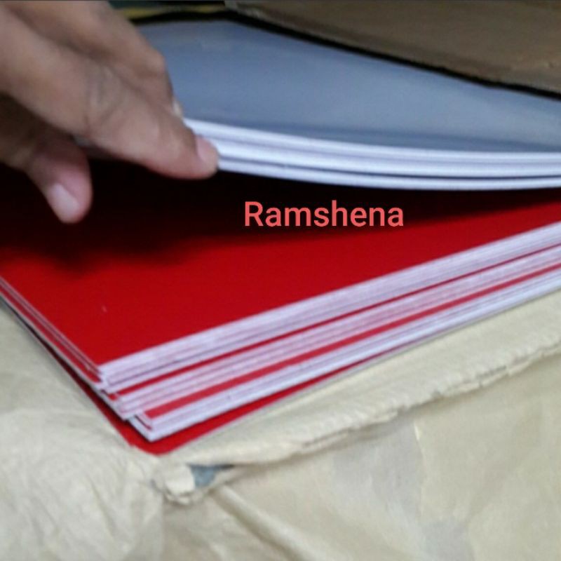 

gravoply merah/teks putih/bahan panel/name tag/60x120 cm tebal 1.5mm