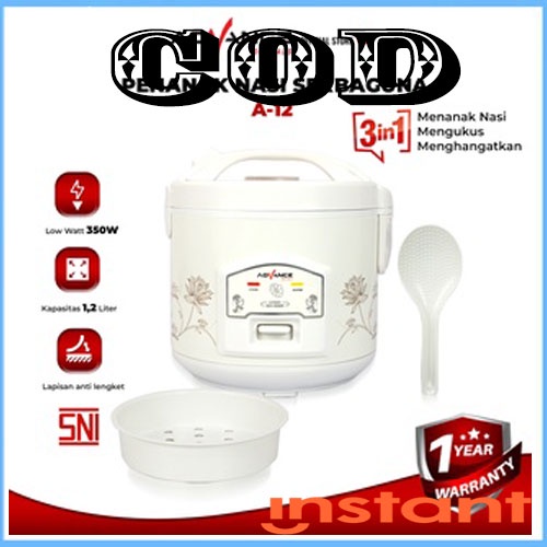 MAGIC COM RICE COOKER ADVANCE A-12 A12 A 12 1.2 LITER TERBARU MANTAP