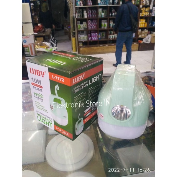 Lampu cas emergency luby 4.5 watt L-7737 emergency luby L-7738 6 watt