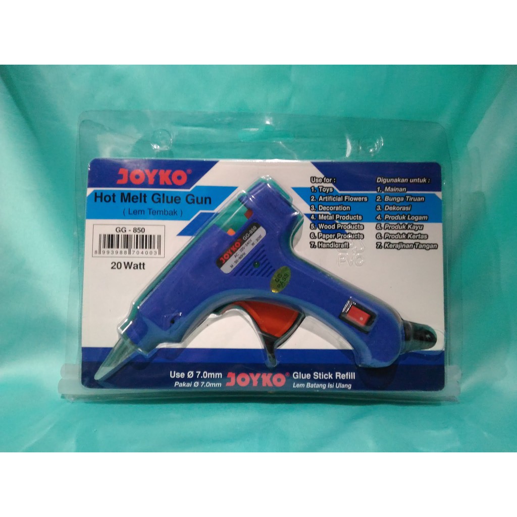 Glue Gun Alat Lem Tembak Ukuran Biasa Kecil Joyko Bonus isi 2pcs READY STOCK