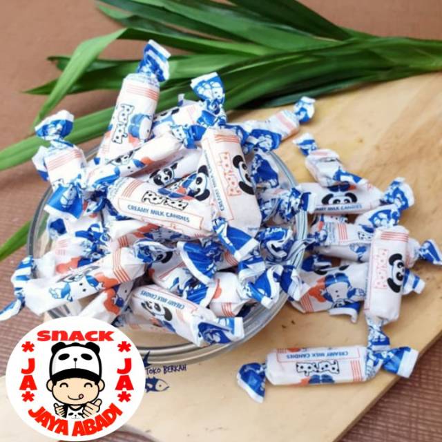 

500 GR Permen Susu Panda/ Milk Candy Cap Panda/ Permen Lunak Rasa Susu kiloan