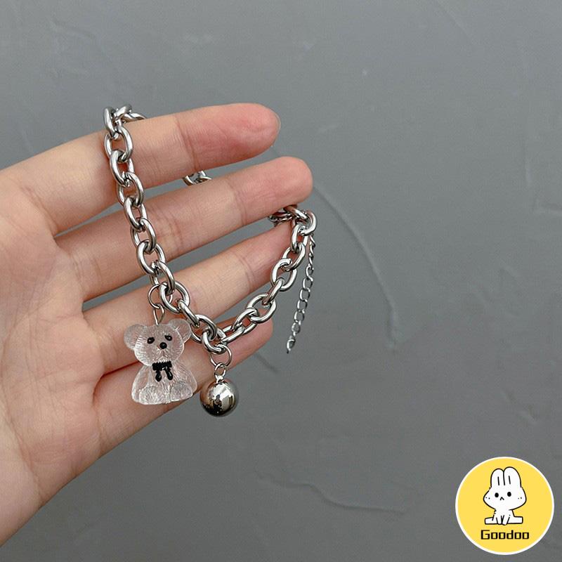 Gelang Tangan Transparan Motif Kartun Beruang Untuk Wanita -Doo