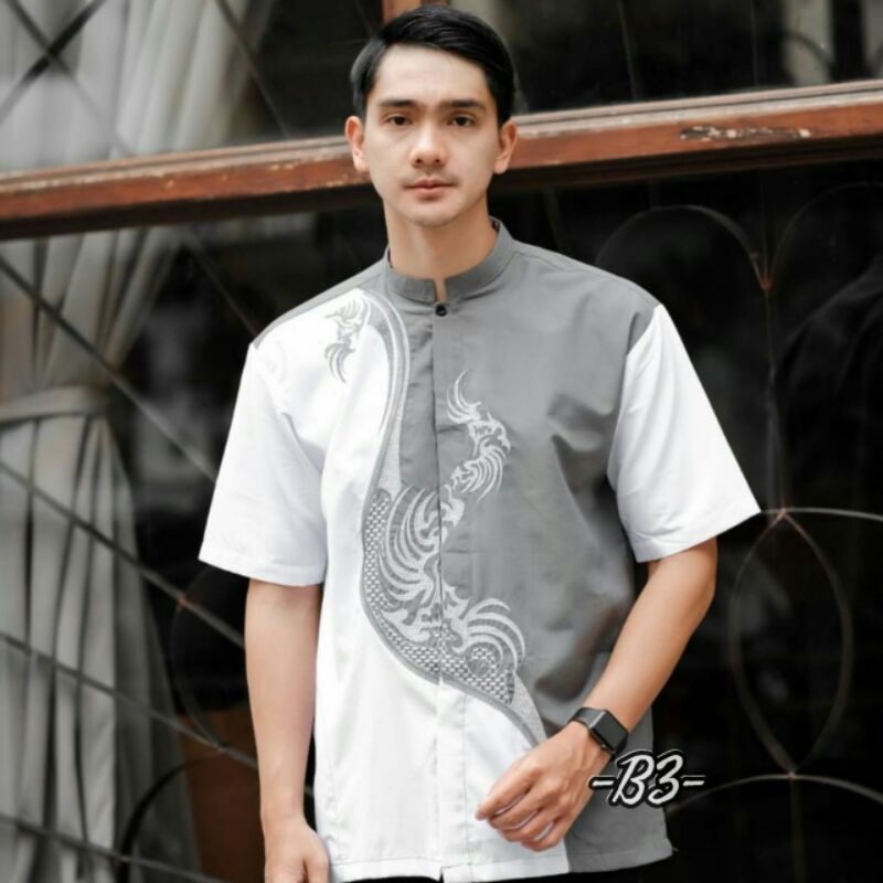 Baju Muslim Pria Koko Bordir/Koko Kurta Bordir/Koko Bordir/Baju Koko Bordir