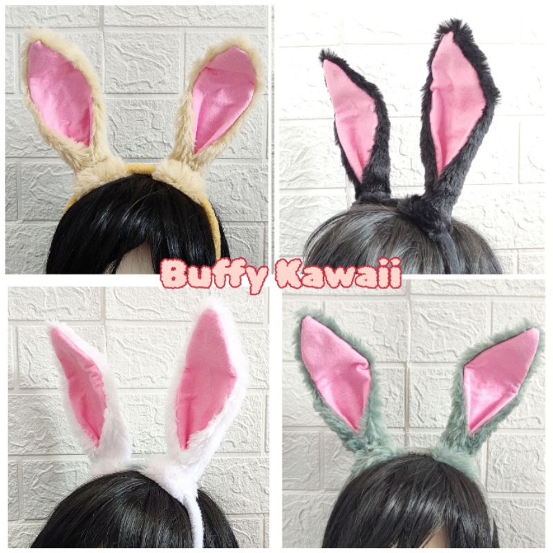 Bando kelinci fluffy large party halloween cosplay bunny usagimimi kawaii christmas easter cute shio imlek