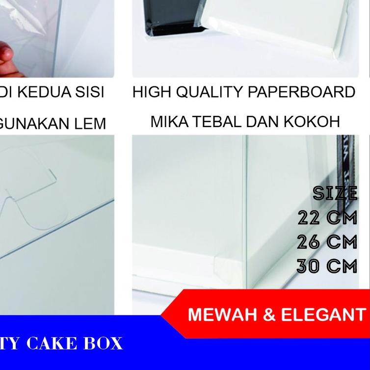 

Cake Box Transparan Kotak Kue Transparan Dus Kue Transparan Uk. 26 CM