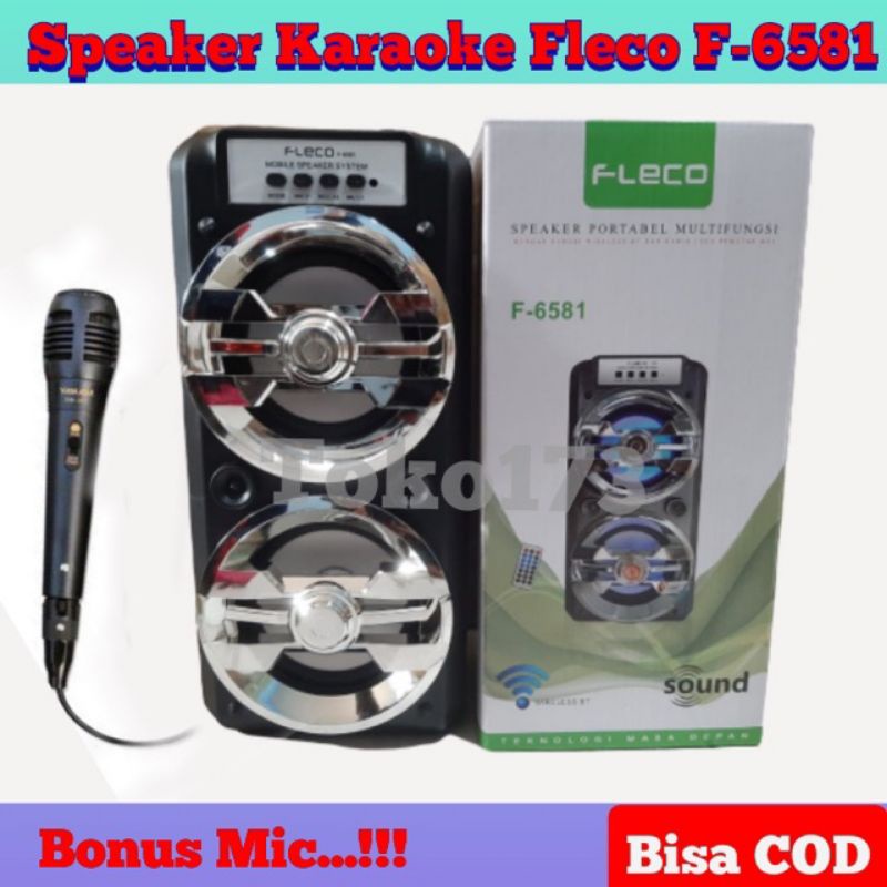 SPEAKER KARAOKE BLUETOOTH F-6581/6582 BONUS MIC / SPEAKER BLUETOOTH / SPEAKER FLECO