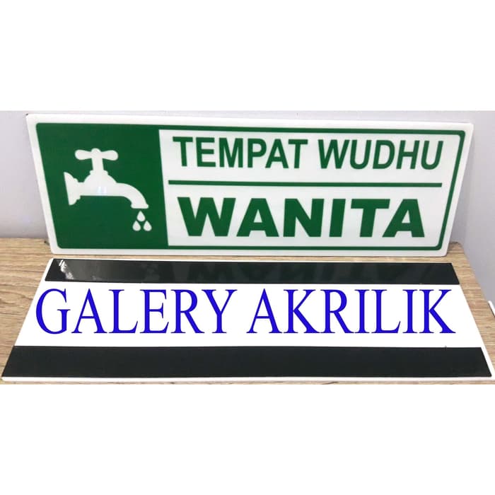 

PLAT AKRILIK TEMPAT WUDHU WANITA SIGN LABEL ACRYLIC SIGN BOARD Elegan