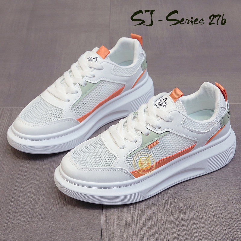 [MONA] Sepatu Sneakers Cewek Tali Trendy Casual Kuliah Hangout Kualitas Import Premium - 276