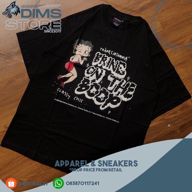 T-Shirt THANKSINSOMNIA X BETTY BOOP™️ Bring On The Boop Black UNISEX