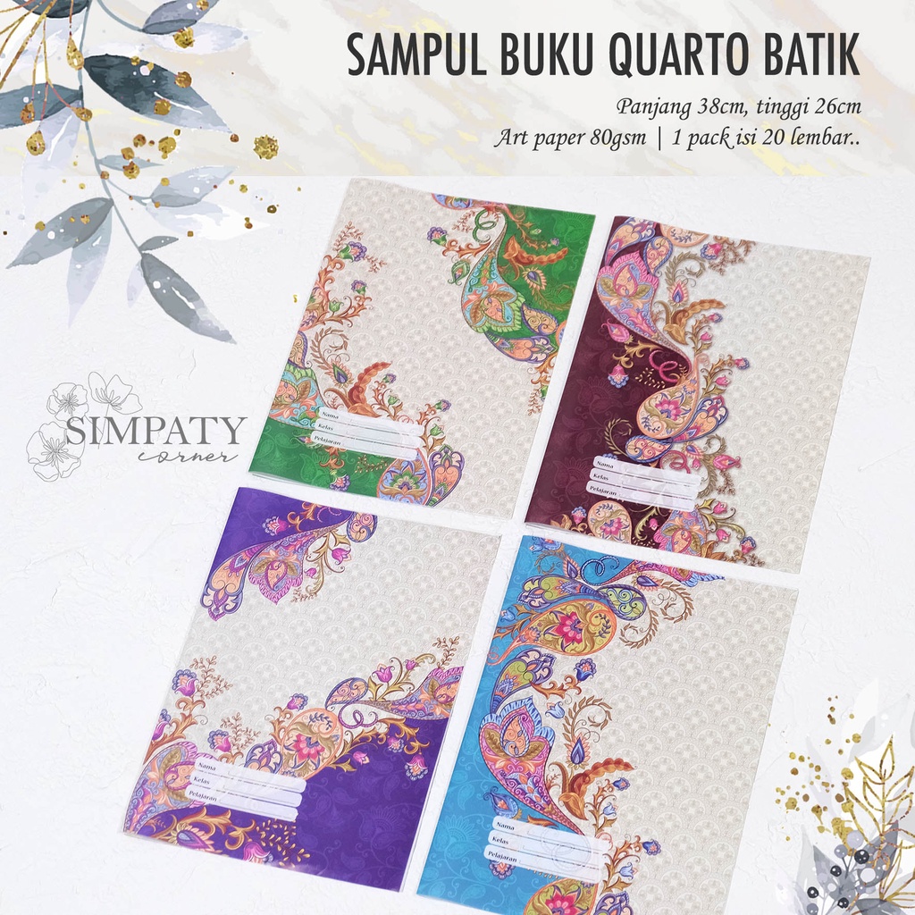 

Sampul Buku Kuarto batik Simpaty | Cover Buku | Penutup Buku Sidu
