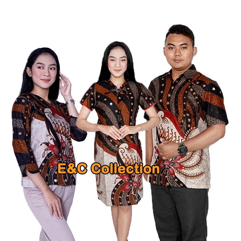 Batik Couple Cinderella – Dress Batik Wanita – Blouse Batik Wanita – Atasan Batik - Hem / Kemeja Bat