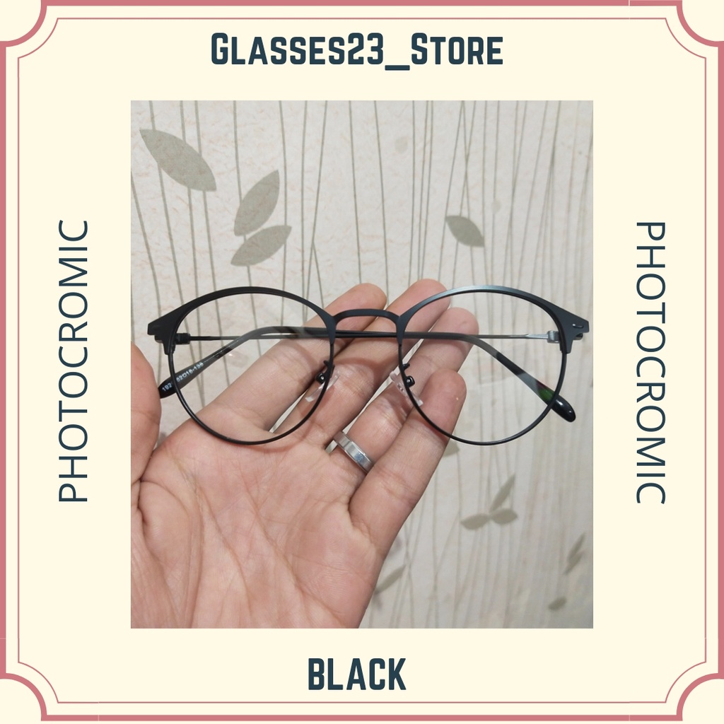 TERMURAH!!! COD LENSA PHOTOCROMIC BERUBAH WARNA KOREAN FRAME OPTIK TERBARU WANITA PRIA FASHION STYLE KEKINIAN