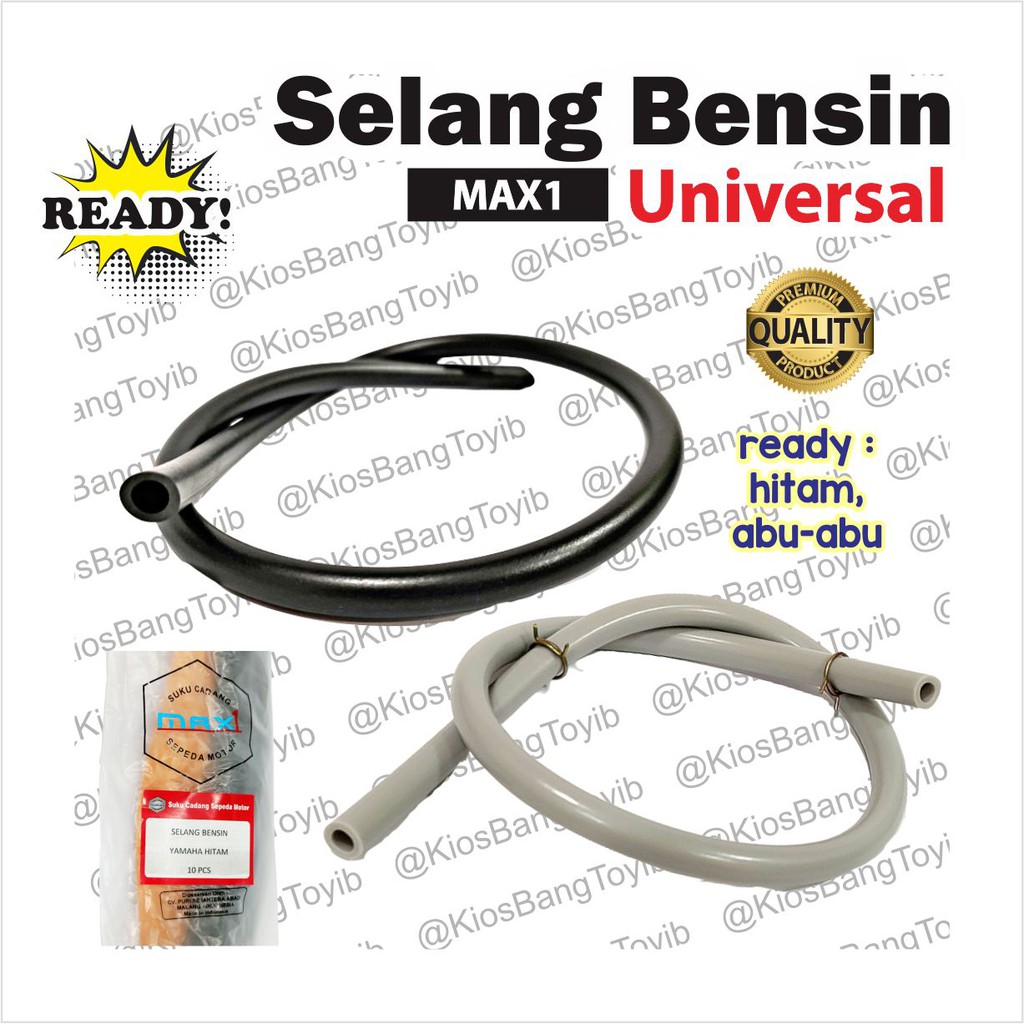 Selang Bensin Motor Warna Hitam Abu-Abu Tebal Honda Yamaha Suzuki Universal &quot;𝐌𝐀𝐗-𝟏&quot;