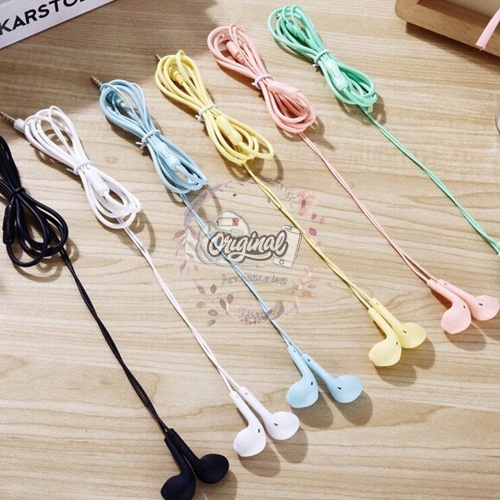 OR697 HANDSFREE EARPHONE HEADSET MACARON EXTRA BASS 3.5MM WARNA WARNI