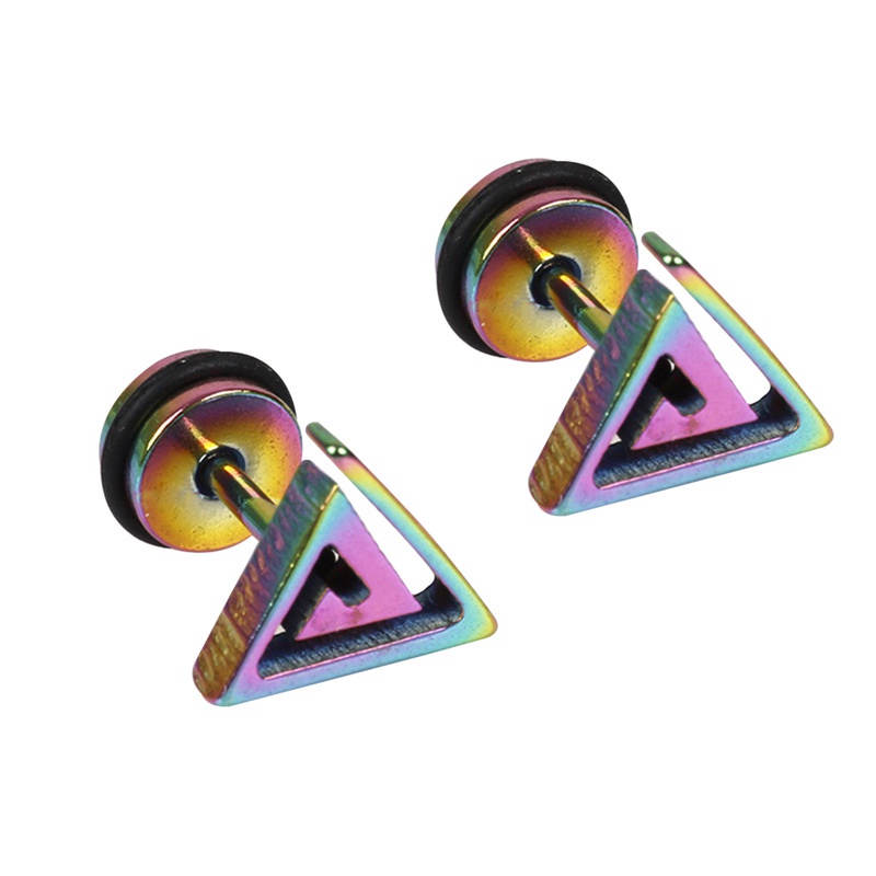 Fancyqube Anting Stud Cubic Zirconia Bulat Warna Silver Untuk Wanita