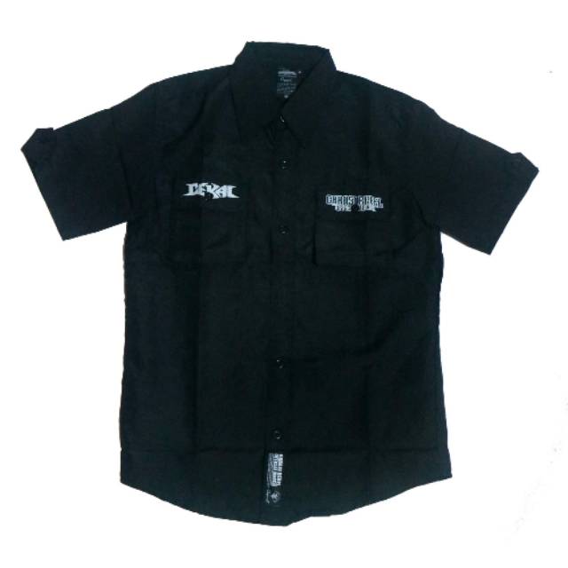 WORKSHIRT CEKAL / KEMEJA BAND / KEMEJA METAL / KEMEJA PENDEK COWOK