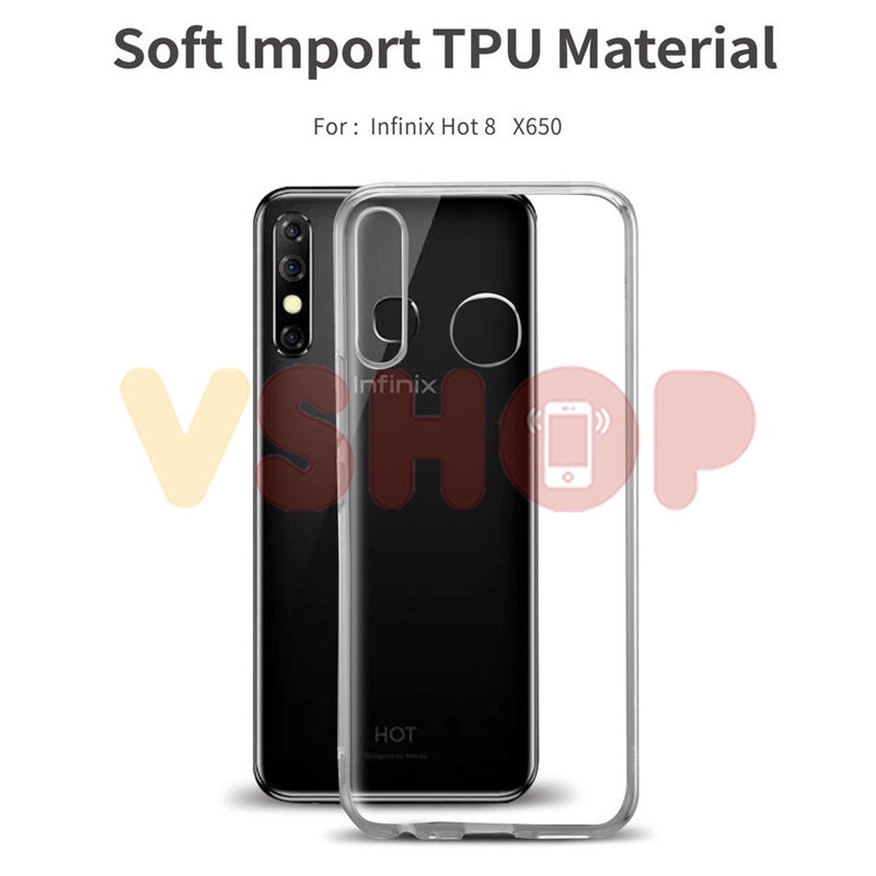 SOFTCASE TRANSPARAN INFINIX HOT 8 X650 PREMIUM CLEAR SOFT CASE