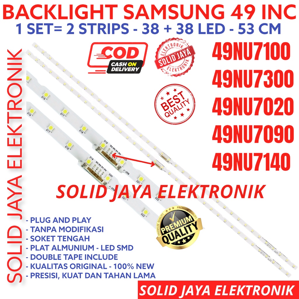 BACKLIGHT TV LED SAMSUNG 49 INC UA 49NU7100 49NU7300 49NU7020 49NU7090 49NU7140 49NU LAMPU BL SMD LIDI STRIPS STRIP UA49NU7100 UA49NU7300 UA49NU7020 UA49NU7090 UA49NU7140 UA-49NU7100 UA-49NU7300 UA-49NU7020 UA-49NU7090 UA-49NU7140 49INCH IN 49INC INCH LED