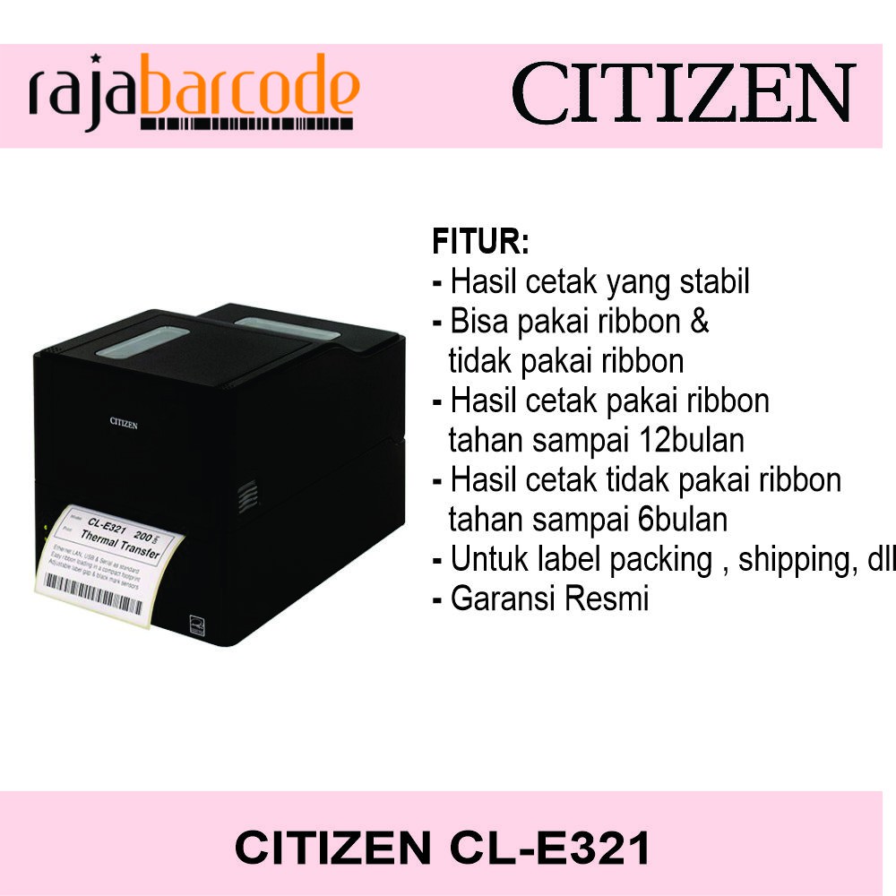 citizen cl e321 barcode printer