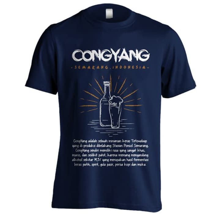 KAOS SABLON MINUMAN KERAS - CONG YANG - DONGKER UKURAN XS - 6XL