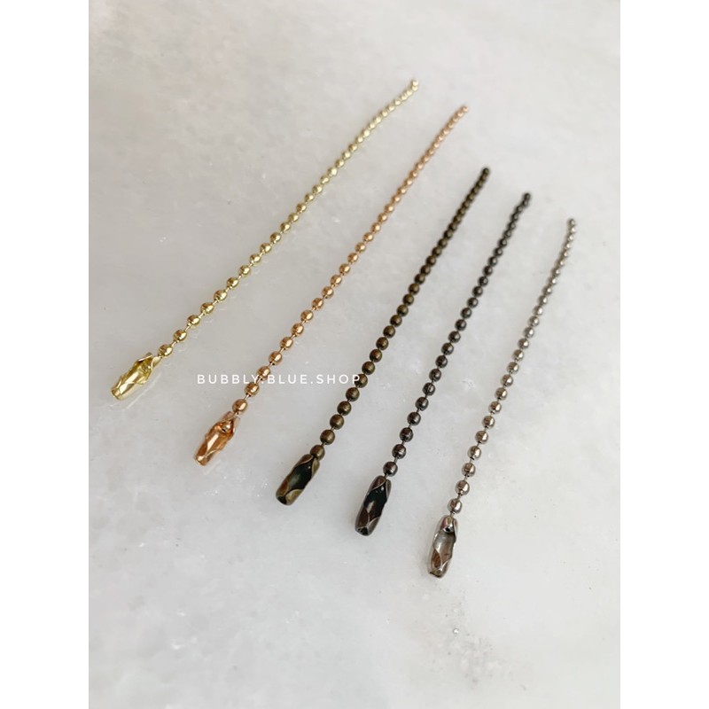 Rantai Lada / rantai hang tag / rantai gunting kuku bahan nikel isi 10 pcs silver / bronze