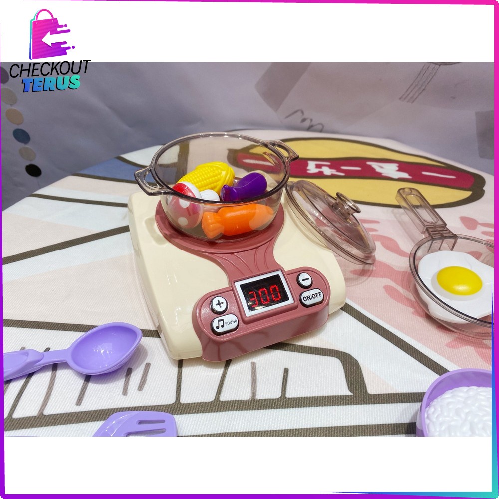 CT M150 M152 Mainan Masak Masakan KOMPOR UAP Set Anak Perempuan Kitchen Set Mainan Dapur Anak Pretend Play